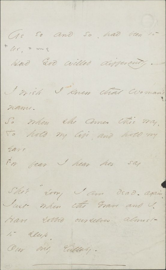 "I cried at Pity" manuscript