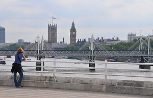 Waterloo Bridge view of Parliament