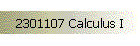 2301107 Calculus I
