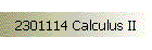 2301114 Calculus II
